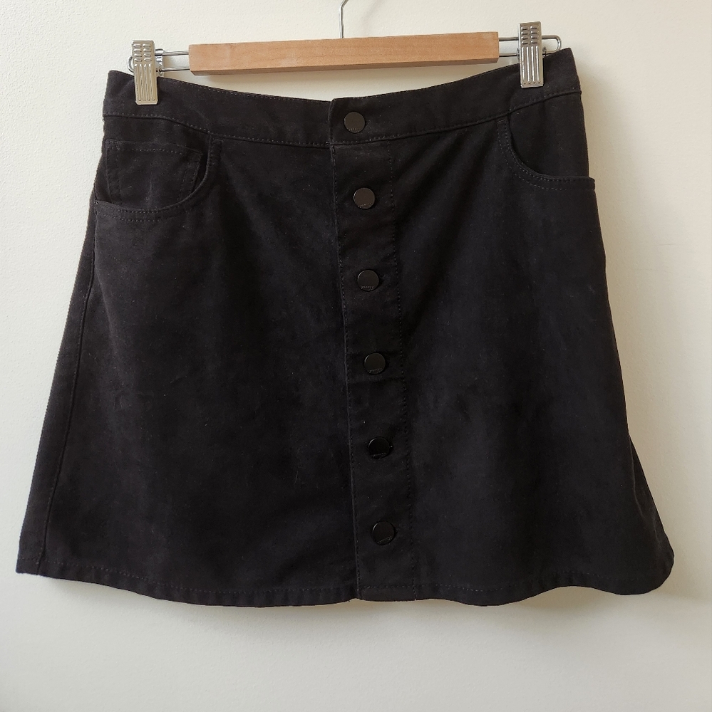 Black suede skirt from Express